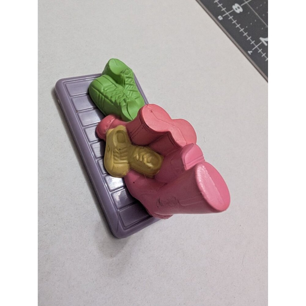 Fisher Price Loving doll house purple hope chest boots shoes mat lot 2 vtg - Picture 6 of 8